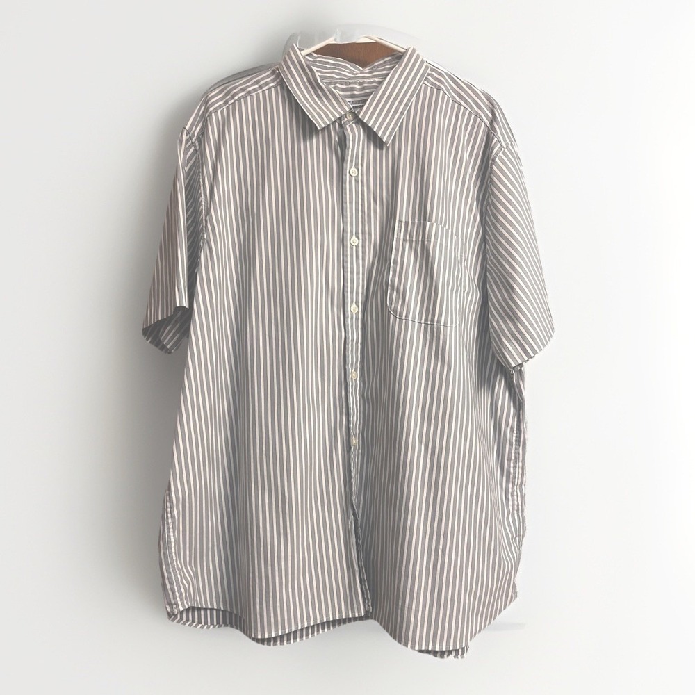 Vineyard Vines Shirt Mens 2XL Blue White Stripe Stretch Button Down Long Sleeve